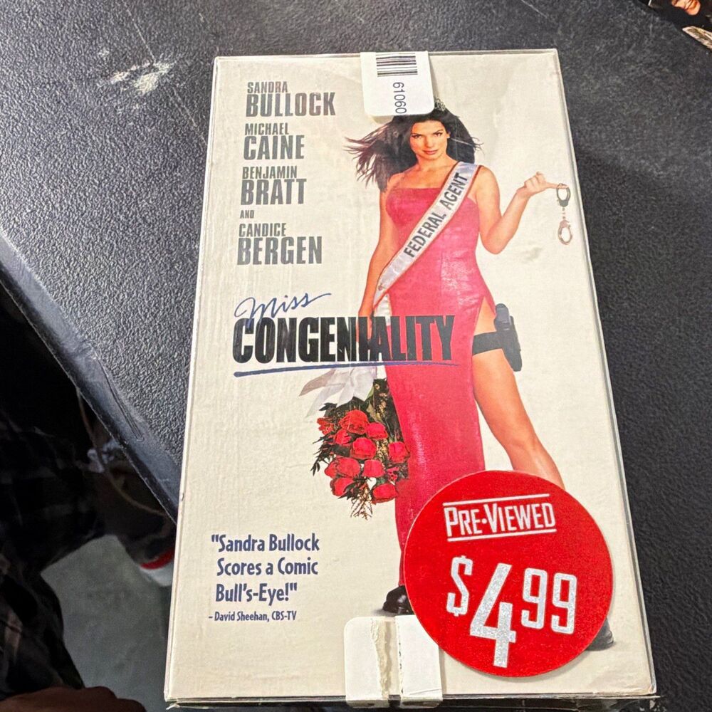 Warner Miss Congeniality VHS (2000) PG-13 Full Screen NTSC Bullock Petrie